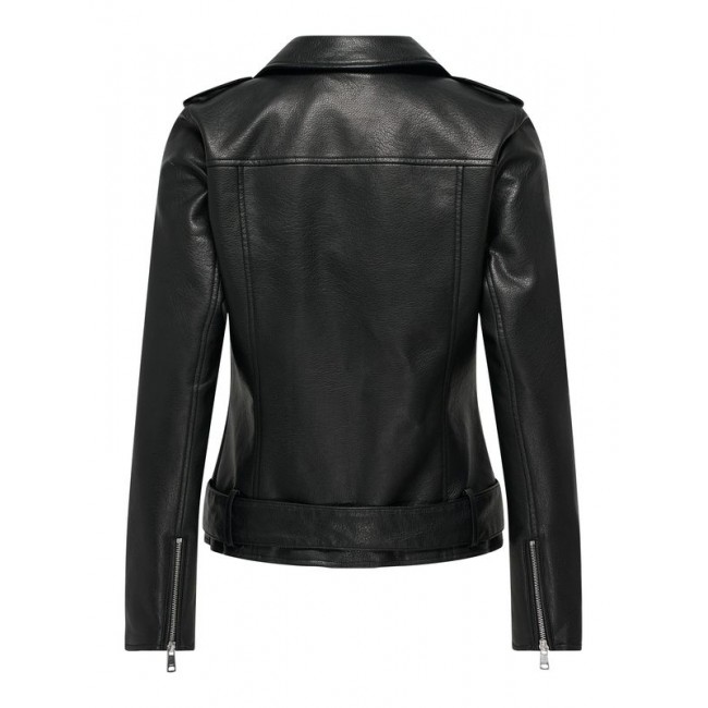 ONLY ONLMILLE FAUX LEATHER BIKER JACKET OTW 15357332 BLACK
