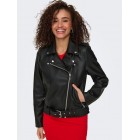 ONLY ONLMILLE FAUX LEATHER BIKER JACKET OTW 15357332 BLACK