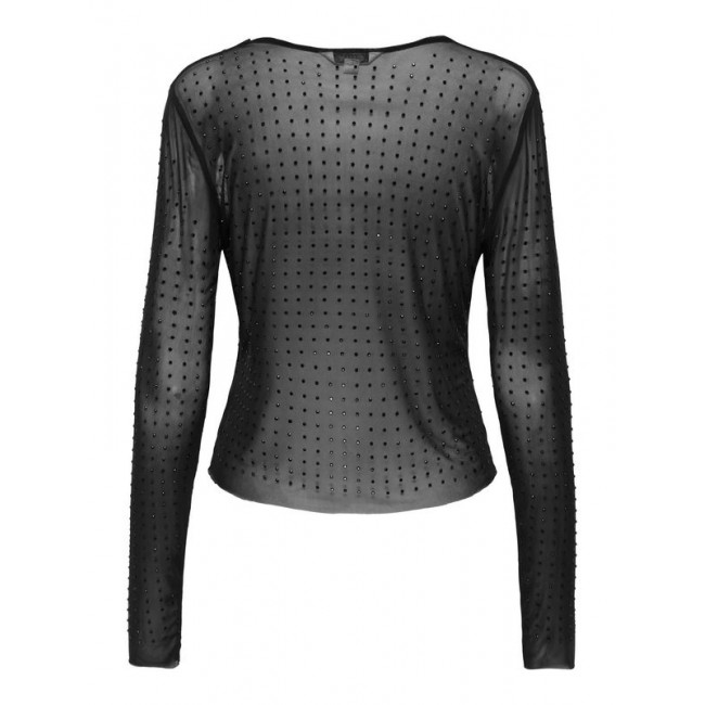 Only ONLHILEN LS RHINESTONE MESH TOP WVN 15358317 4866222 black