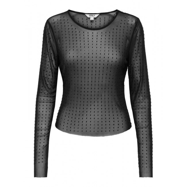 Only ONLHILEN LS RHINESTONE MESH TOP WVN 15358317 4866222 black