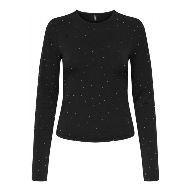 Only ONLZITA L/S O-NECK TOP BF JRS 15358986 4869236 black silver rhinestones Only ONLZITA L/S O-NECK TOP BF JRS 15358986 4869236 black silver rhinestones