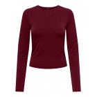 Only ONLZITA L/S O-NECK TOP BF JRS 15358986 4929057 cabernet silvwr rhinestones Only ONLZITA L/S O-NECK TOP BF JRS 15358986 4929057 cabernet silvwr rhinestones