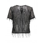 Only ONLSPACY SS SEQUINS TOP WVN 15359928 4877207 black w silver sequins