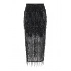 Only ONLSPACY HW LONG SEQUINS SKIRT WVN 15359937 4877211 black w silver sequins