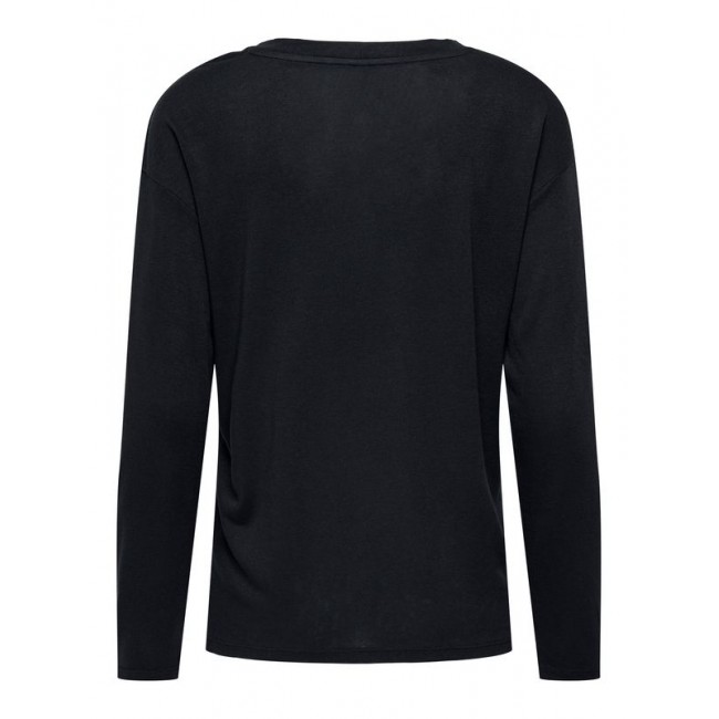 Only ONLHENRIETTA L/S V-NECK SHINE TOP JRS 15360156 4877576 black black rhinestones