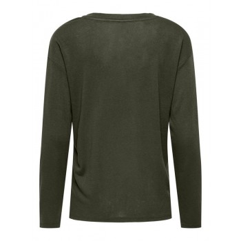 Only ONLHENRIETTA L/S V-NECK SHINE TOP JRS 15360156 4928654 forest night rhinestones