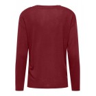 Only ONLHENRIETTA L/S V-NECK SHINE TOP JRS 15360156 4928656 cabernet cabernet rhinestones