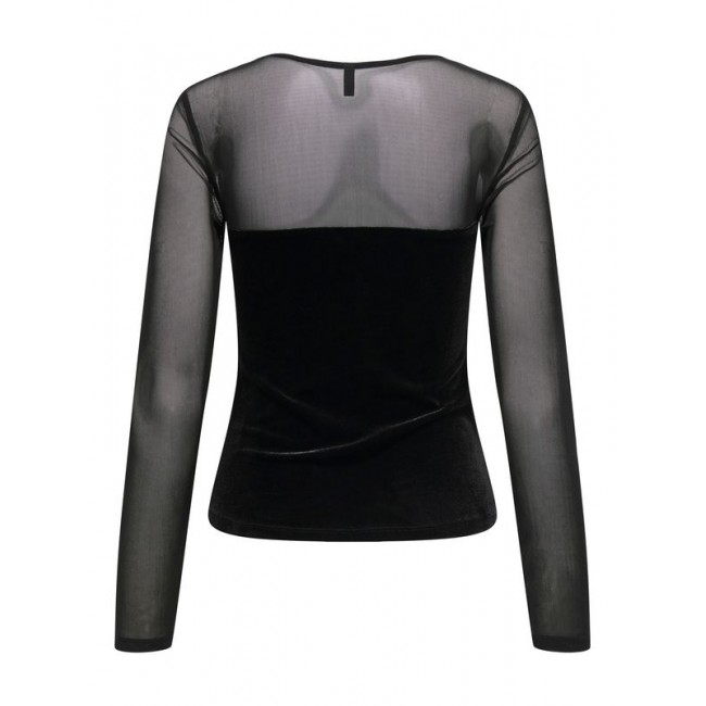 Only ONLSMOOTH L/S MESH MIX TOP BOX JRS 15360668 4895901 black heart