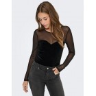Only ONLSMOOTH L/S MESH MIX TOP BOX JRS 15360668 4895901 black heart