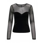 Only ONLSMOOTH L/S MESH MIX TOP BOX JRS 15360668 4895901 black heart