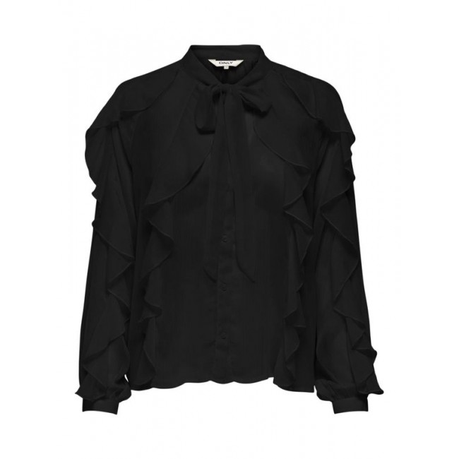 Only ONLTARYN LS ROMANTIC RUFFLE BLOUSE  WVN  15360696 4939845 black