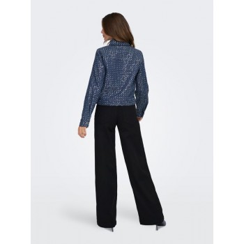 Only ONLEVITA SHIMMER BOUCLE JACKET OTW 15361655 4898973 dark blue denim
