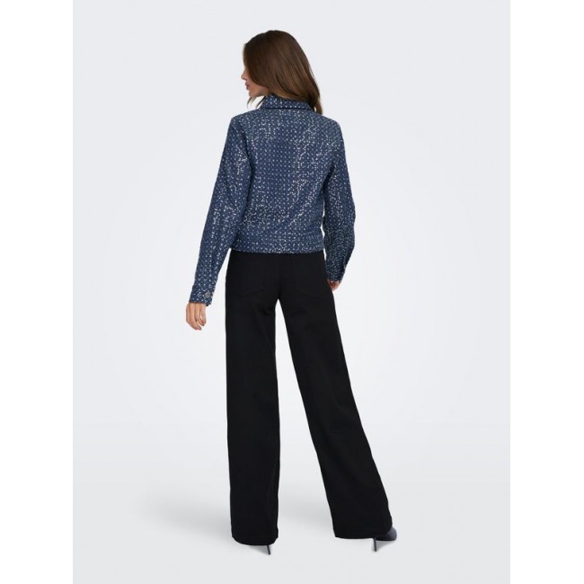 Only ONLEVITA SHIMMER BOUCLE JACKET OTW 15361655 4898973 dark blue denim