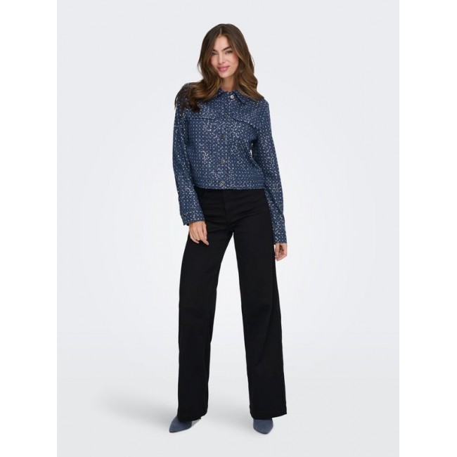 Only ONLEVITA SHIMMER BOUCLE JACKET OTW 15361655 4898973 dark blue denim