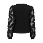 Only ONLLAVIN L/S O-NECK MIX SWT 15362196 4896223 black black mesh sleeves