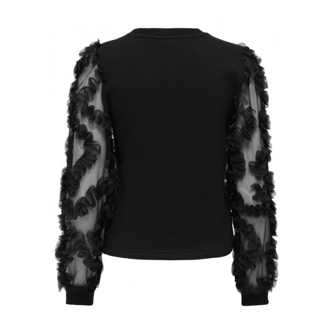 Only ONLLAVIN L/S O-NECK MIX SWT 15362196 4896223 black black mesh sleeves