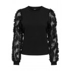 Only ONLLAVIN L/S O-NECK MIX SWT 15362196 4896223 black black mesh sleeves
