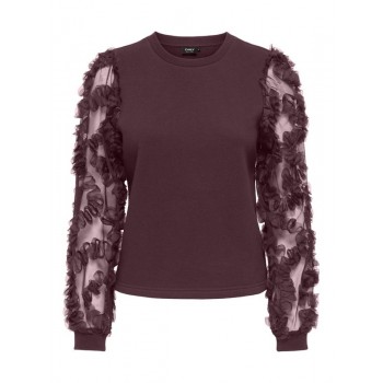 Only ONLLAVIN L/S O-NECK MIX SWT 15362196 4928827 winetasting winetasting mesh sleeves