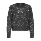 Only ONLALTA LS SEQUIN O-NECK KNT 15353230 4806823 dark grey melange silver sequins Only ONLALTA LS SEQUIN O-NECK KNT 15353230 4806823 dark grey melange silver sequins