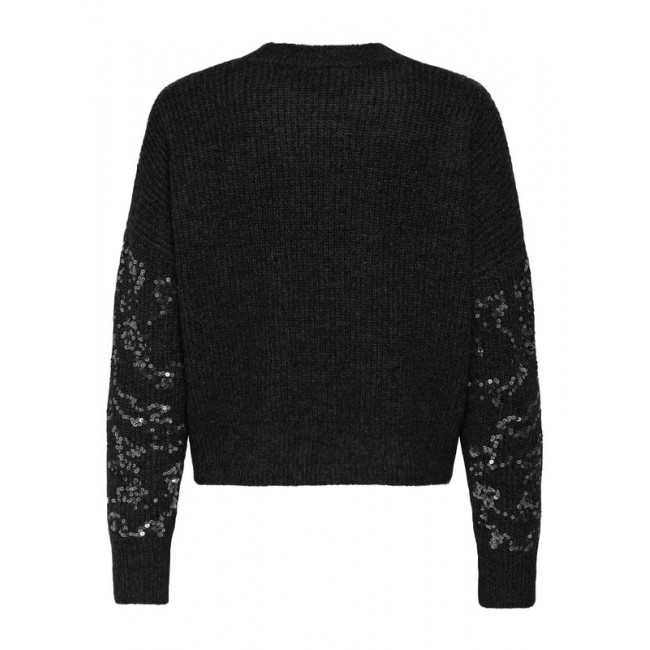 Only ONLALTA LS SEQUIN O-NECK KNT 15353230 4894515 black black sequins