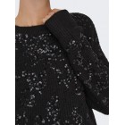 Only ONLALTA LS SEQUIN O-NECK KNT 15353230 4894515 black black sequins