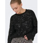 Only ONLALTA LS SEQUIN O-NECK KNT 15353230 4894515 black black sequins