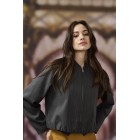 Only ONLAGGIE LIFE L/S PINSTRIPE BOMBER TLR 15353558 4810766 dark grey melange white pinst