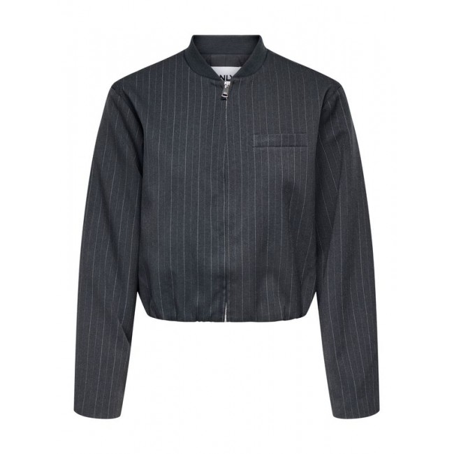 Only ONLAGGIE LIFE L/S PINSTRIPE BOMBER TLR 15353558 4810766 dark grey melange white pinst