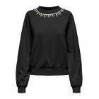 Only ONLJETT L/S O-NECK EMB. BOX SWT 15355912 4822108 black embellishment