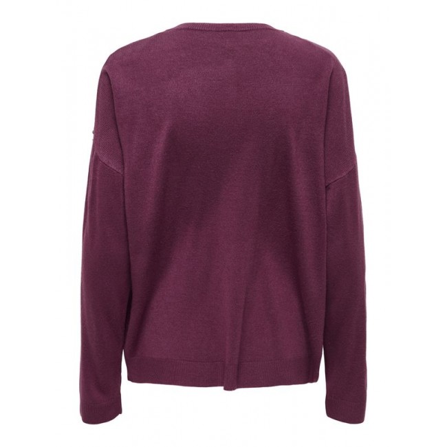 Only ONLSTARRY LS SEQUIN BOXY V-NECK KNT 15359241 4894619 maauve wine sequins