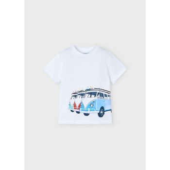 Mayoral Μπλουζα κοντοµανικη surf 25-03047-095 λευκο