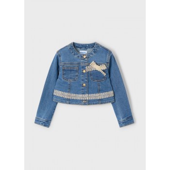 Mayoral Τζακετ denim γκιπουρ 25-03406-040 τζιν