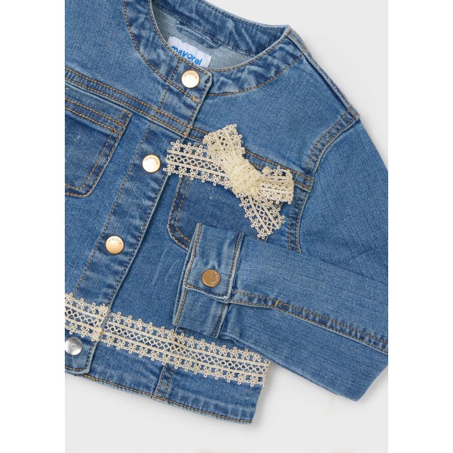 Mayoral Τζακετ denim γκιπουρ 25-03406-040 τζιν