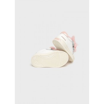 Mayoral Sneaker φιογκοι 25-41618-040 λευκο ροζ