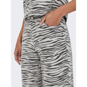 Only ONLHOPE HW ZEBRA WIDE DNM SIK 15355553 light grey denim zebra