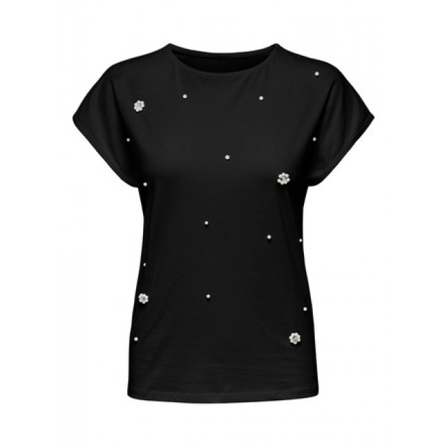 Only ONLMATTI S/S DETAIL TEE CS JRS 15362728 black pearls Only ONLMATTI S/S DETAIL TEE CS JRS 15362728 black pearls