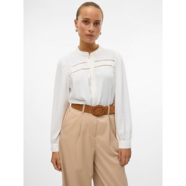 Vero moda VMEMMA LS LACE SHIRT WVN GA NOOS 10314655 snow white