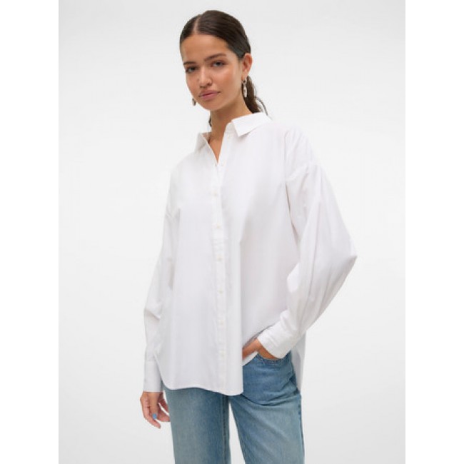 Vero moda VMFANNI LS SHIRT WVN GA NOOS 10314683 bright whihte