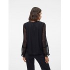 Vero moda VMLEAH LS LACE TOP WVN GA NOOS 10314692 black