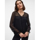 Vero moda VMLEAH LS LACE TOP WVN GA NOOS 10314692 black