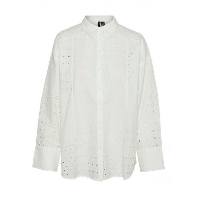 Vero Moda VMGIGI LS OVERSIZED SHIRT WVN GA 10320112 snow white