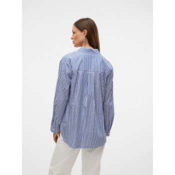 Vero moda VMINGE STONE LS SHIRT WVN 10321807 snow white stripes blue