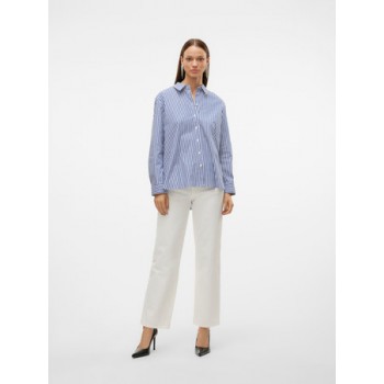 Vero moda VMINGE STONE LS SHIRT WVN 10321807 snow white stripes blue
