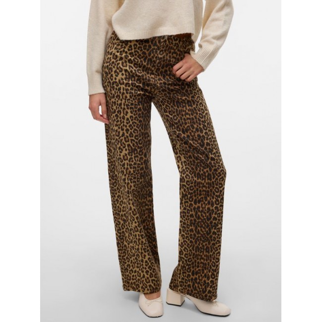 Vero moda VMTESSA HR WIDE STRETCH AOP JEANS NOOS 10330128 4759252 silver mink leopard