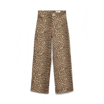 Vero moda VMTESSA HR WIDE STRETCH AOP JEANS NOOS 10330128 4759252 silver mink leopard