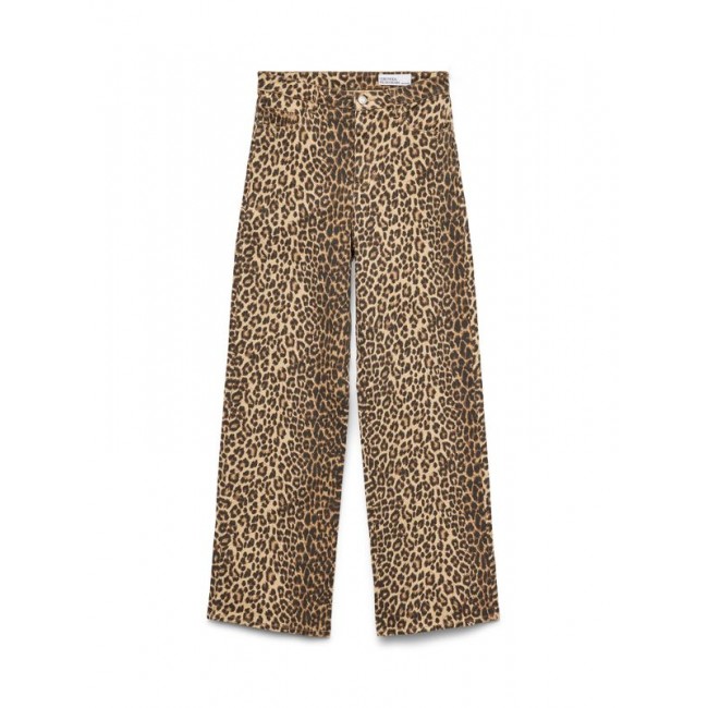 Vero moda VMTESSA HR WIDE STRETCH AOP JEANS NOOS 10330128 4759252 silver mink leopard