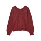 Vero moda VMELLIE SHINE LS U-BACK PULLOVER BOO 10331546 syrah w silver lurex