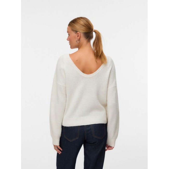 Vero moda VMELLIE SHINE LS U-BACK PULLOVER BOO 10331546 birch w silver lurex