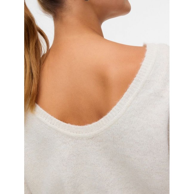 Vero moda VMELLIE SHINE LS U-BACK PULLOVER BOO 10331546 birch w silver lurex