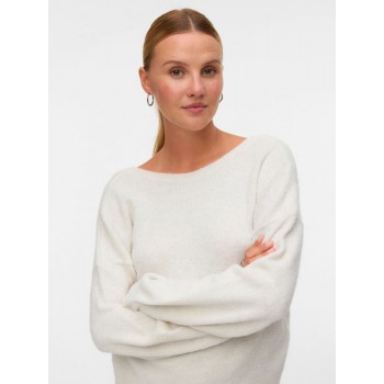 Vero moda VMELLIE SHINE LS U-BACK PULLOVER BOO 10331546 birch w silver lurex